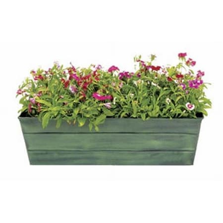 Achla Designs Achla VFB-05 Galvanized Tin Window Box Garden Planter - Powder Coated in Green Patina- Standard VFB-05